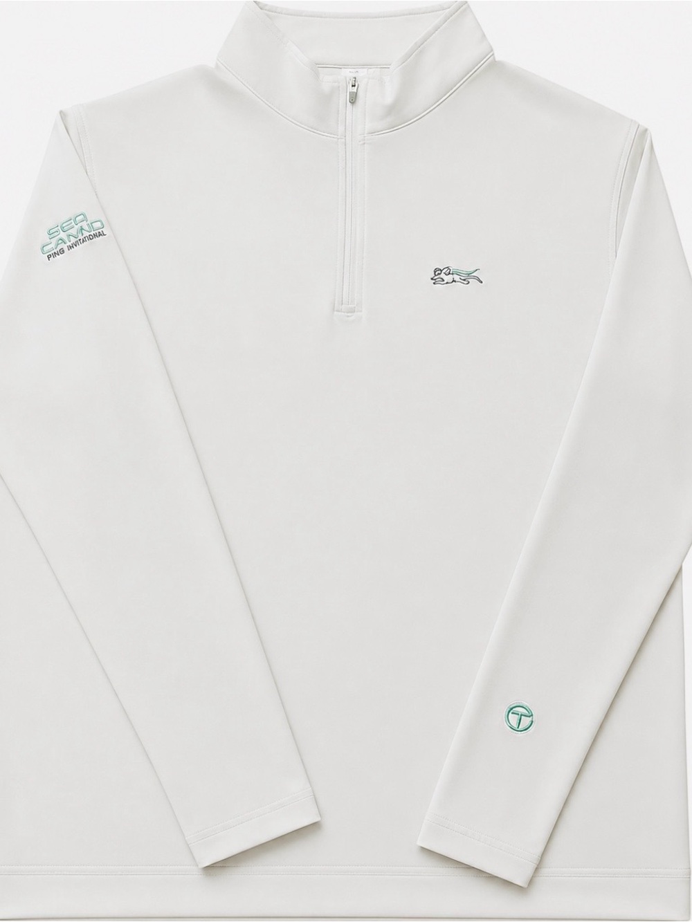 SCOTTY CAMERON GALLERY Circle T  Flying Rat 1/4 Zip Pullover White w Tiffany XXL